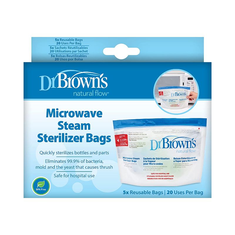 Photo 1 of Dr. Brown’s Microwave Steam Sterilizing Bags for Baby Bottles, Pacifiers and Accessories - BOX DAMAGED -