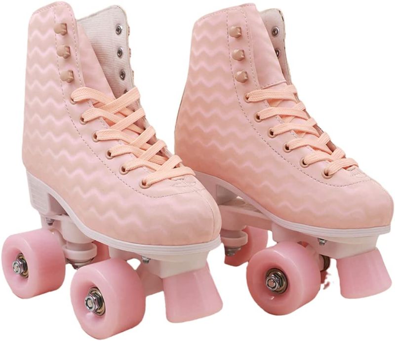 Photo 1 of BDKNBHG Roller Skates for Women - Quad Roller Shoes High-top Roller Skates for Beginner - SIZE  8 - NO BOX - 