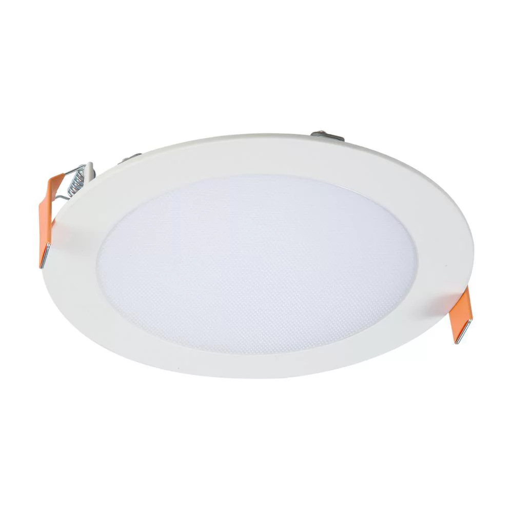 Photo 1 of 6 in. 10.1W HLB Lite LED Recessed Direct Mount Light Trim - Matte White
