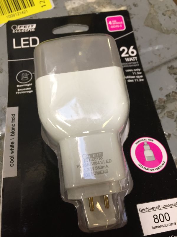 Photo 2 of Feit Electric 26-Watt Equivalent PL Vertical CFLNI 4-Pin Plug-in GX24Q-3 Base CF
