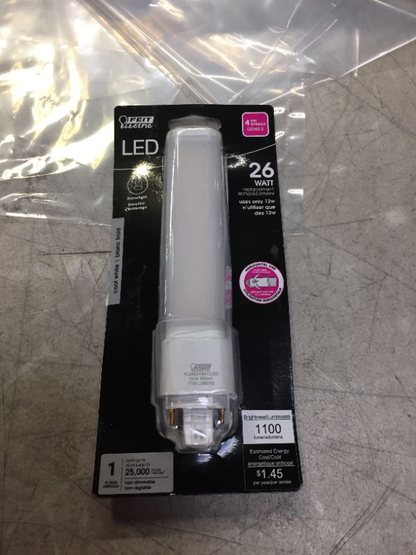 Photo 2 of Feit Electric 26-Watt Equivalent PL Horizontal CFLNI 4-Pin Plug-in GX24Q-3 Base
