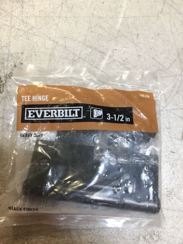 Photo 2 of Everbilt Tee Hinge Heavy Duty 3.5" Door Gate Shed Toolbox Hinge Black Finish
