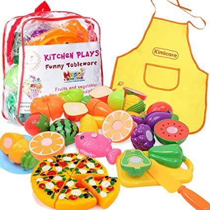 Photo 1 of Kitchen Toys Fun Cutting Food Fruits Vegetables Toys Pretend Food Playset for Children Girls Boys Educational Early Age Basic Skills Development 41pcs
