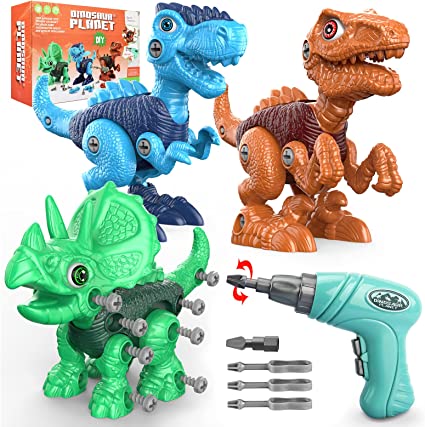 Photo 1 of Dinosaur Toys for 3 4 5 6 7+ Year Old Boys, Take Apart Dinosaur Toys for Kids 3-5 5-7, Stem Construction Building Kids Toys with Electric Drill, Birthday Xmas Toys Gifts for Boys Kids Girls
