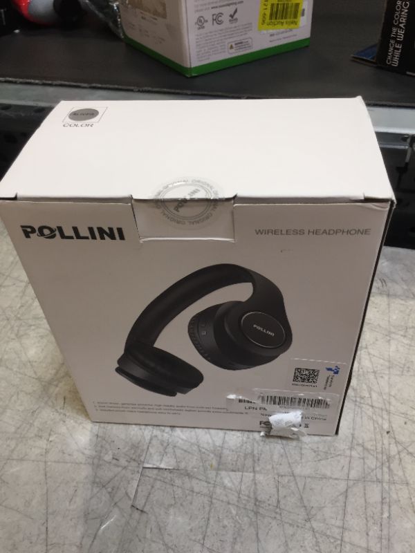 Photo 3 of Bluetooth Headphones Wireless, pollini 40H Playtime Foldable Over Ear Headphones with Microphone, Deep Bass Stereo Headset with Soft Memory-Protein Earmuffs for iPhone/Android Cell Phone/PC (Silver)
