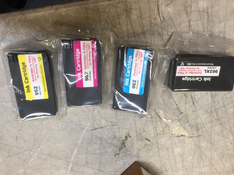 Photo 1 of INKjetsclub Remanufactured Ink Cartridge Replacement for 4 Pack HP 962XL Printer Ink. Works with OfficeJet Pro 9010 9012 9018 9015 9020 9025 9026 9027 Printers (Does not Read Ink Levels)
