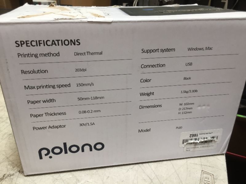 Photo 6 of Shipping Label Printer, POLONO 4x6 Thermal Label Printer for Shipping Packages, Commercial Direct Thermal Label Maker, Compatible with USPS, FedEx, Shopify, Ebay, Amazon, Support Multiple Systems
