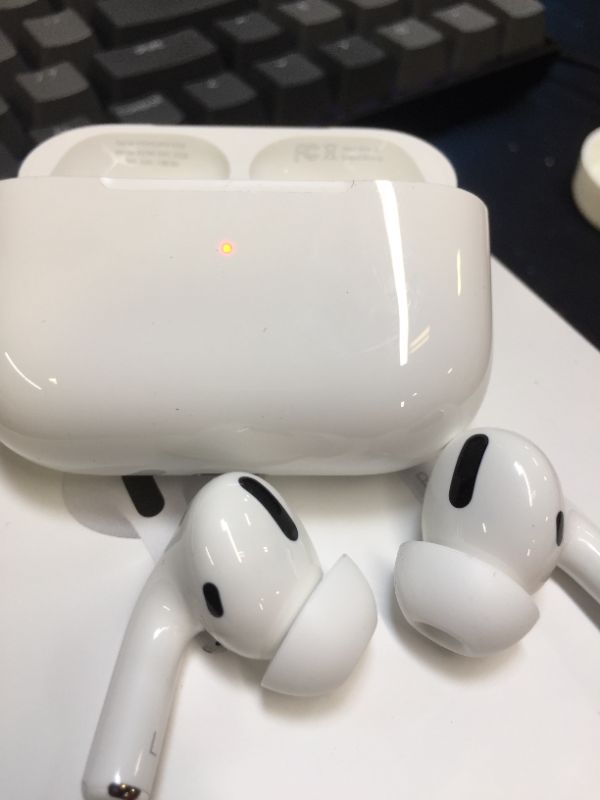 Photo 3 of Apple AirPods Pro Wireless Earbuds with MagSafe Charging Case. Active Noise Cancelling, Transparency Mode, Spatial Audio, Customizable Fit, Sweat and Water Resistant. Bluetooth Headphones for iPhone