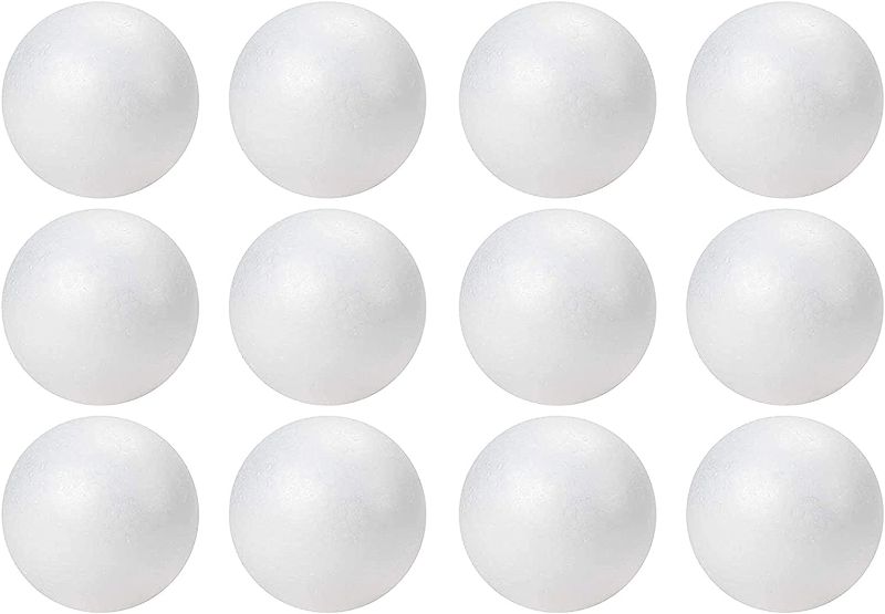 Photo 1 of 4 Inch White Foam Balls, Polystyrene for DIY Crafts, Art, School Supplies, Decorations (12 Pack)---MISSING 4---
