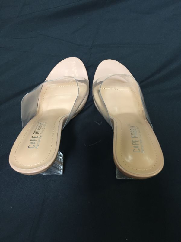 Photo 3 of Cape Robbin Fusion Clear Chunky Block High Heels for Women - SIZE 7 - 