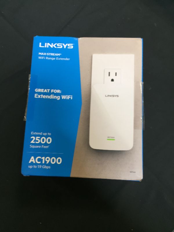 Photo 5 of Linksys WiFi Extender, WiFi 5 Range Booster, Dual-Band Booster, 2,500 Sq. ft Coverage, Speeds up to (AC1900) 1.9Gbps - RE7000
