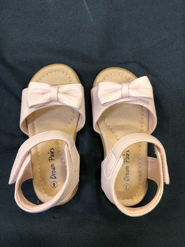 Photo 3 of Dream Pairs Toddler/Little Kid Girls Sandals Fashion Bow Summer Shoes KSD213 PINK Size 8 Toddler
