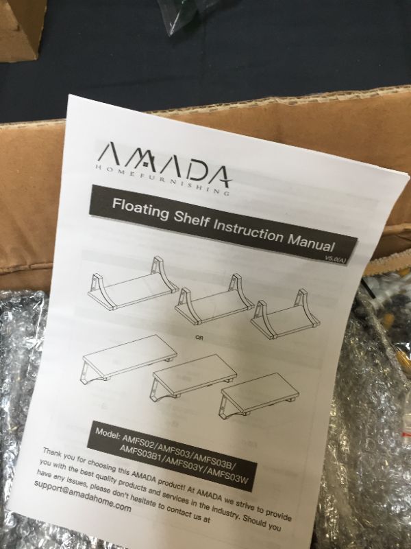 Photo 3 of AMADA HOMEFURNISHING Floating Shelves Wall Mounted Set of 3