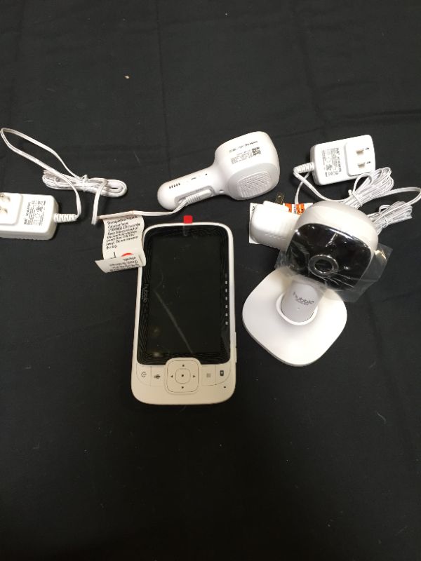 Photo 1 of HUBBLE CONNECTED Nursery Pal Cloud Twin-5" Smart Baby Monitor with Camera and Audio-Dual Wireless Monitoring System-Two-Way Intercom, Night Light, Sleep Trainer, Room Temp & Lullabies,White,2-Cameras - COULD NOT TEST -