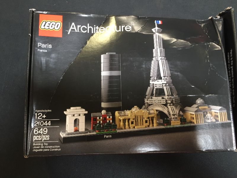 Photo 3 of LEGO Architecture Skyline Collection 21044 Paris Skyline Building Kit with Eiffel Tower Model and Other Paris City Architecture for Build and Display (649 Pieces)- BOX DAMAGED FROM SHIPPING -