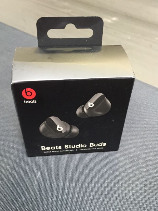 Photo 1 of FACTORY SEALED Beats Studio Buds – True Wireless Noise Cancelling Earbuds – Compatible with Apple & Android, Built-in Microphone, IPX4 Rating, Sweat Resistant Earphones, Class 1 Bluetooth Headphones - Black