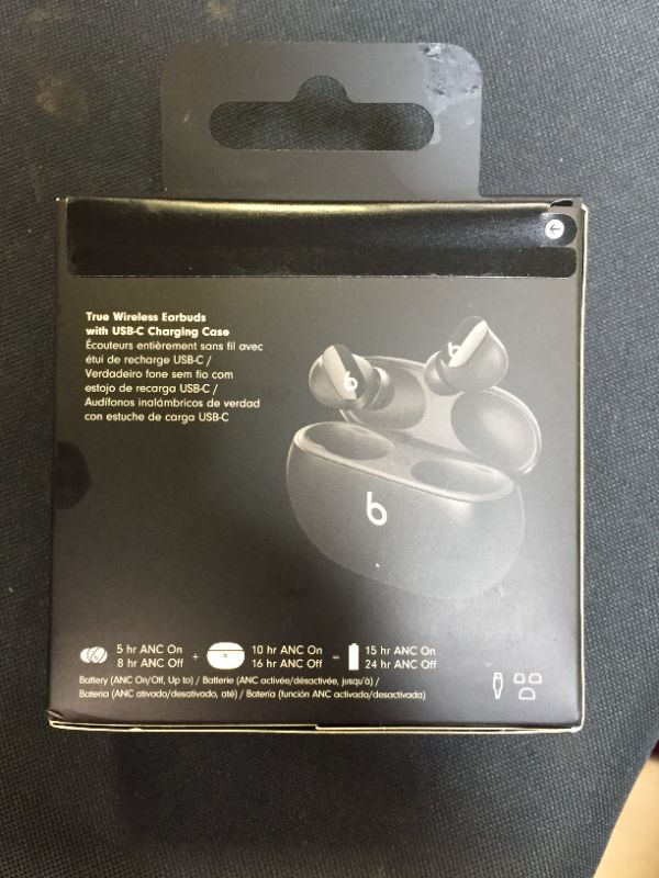 Photo 3 of FACTORY SEALED Beats Studio Buds – True Wireless Noise Cancelling Earbuds – Compatible with Apple & Android, Built-in Microphone, IPX4 Rating, Sweat Resistant Earphones, Class 1 Bluetooth Headphones - Black