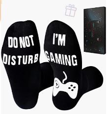 Photo 1 of Do Not Disturb I'm Gaming Socks, Novelty Funny Socks Gifts Birthday Gifts for Teenager, Men, Women, Husband, Grandpa, Husband SIZE LARGE
