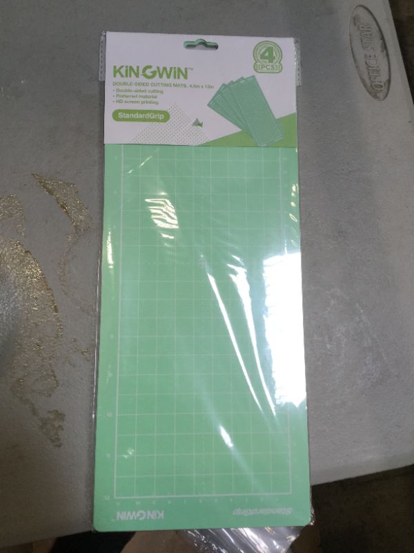 Photo 2 of KINGWIN Mini Cutting Mat for Cricut Joy Accessories 4.5”X12” Standard Grip Sticky Cricut Joy Mat 4 Mats Pack Green
