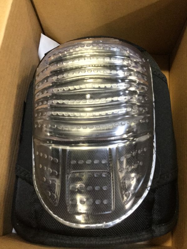 Photo 1 of AmazonCommercial Hard Cap Gel Knee Pads, 10.5 in, Clear, 1 pair
