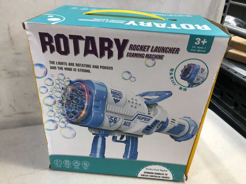 Photo 1 of Kids Toy Rotary rocket launcher foaming machine toy