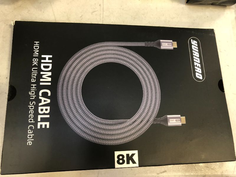 Photo 3 of HDMI 2.1 Cable 10ft, Yurnero 8K High Speed 48Gbps Ultra HD HDMI to HDMI Cable(8K@60Hz,4K@120Hz),HDMI Cord Supports 3D and Audio Return Channel,Compatible with Fire TV/PS5/PS4/PS3/PC----new factory sealed
