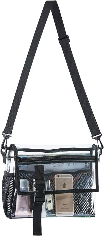 Photo 1 of ACMEME Clear Bag Stadium Approved Clear Purse Ladies Stadium Clear Crossbody Bag with Inner Pocket

