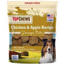 Photo 1 of 2 x 40 oz Top Chews Chicken & apple Recipe Sausage bites 100% Natural Made in US
BB:01-2023