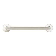 Photo 1 of 12 in. x 1-1/4 in. Dia Stainless Steel Wall Mount ADA Compliant Bathroom Shower Grab Bar in Satin
