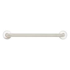 Photo 1 of 16 in. x 1-1/4 in. Dia Stainless Steel Wall Mount ADA Compliant Bathroom Shower Grab Bar in Satin
