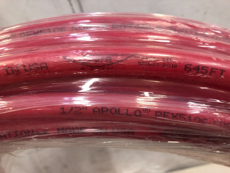 Photo 4 of 1/2 in. x 100 ft. Red PEX Pipe
