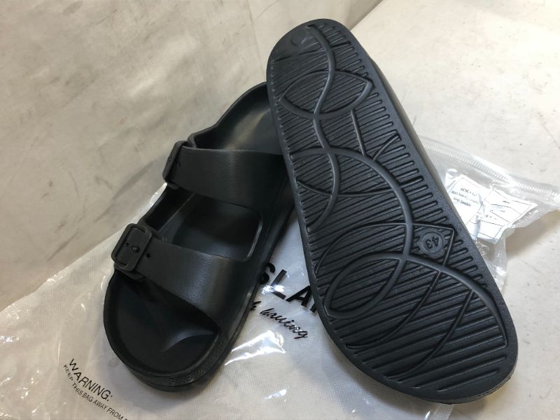 Photo 2 of Men's Comfort Slides Sandals Double Buckle Adjustable EVA Flat Sandals Size 
