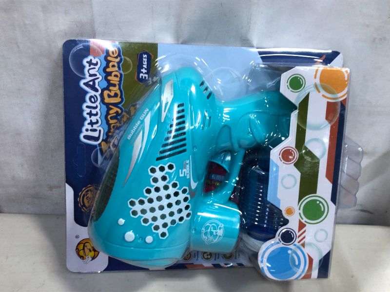 Photo 2 of BIGMEDA Bubble Machine Light and Music Bubble Gun for Kids Toddlers Bubble Blower for Bubble Blaster Indoor & Outdoor Summer Play Toys for Party Favors Boys & Girls Gifts (Blue)
