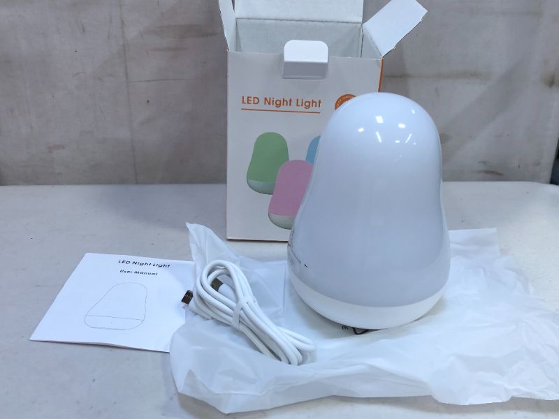 Photo 1 of Luposwiten Night Light for Kids with Touch Sensor Control and Color Changing Mode | Night Lights for Kids Room with 1 Hour Timer Up to 80H, White
