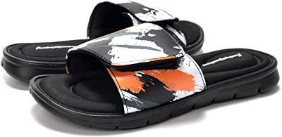 Photo 2 of FUNKYMONKEY Memory Foam Sandals for Men, Outdoor Adjustable Comfort Graphic Strap Slide Sandals Size 10 
