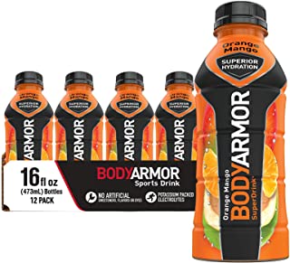 Photo 1 of BODYARMOR Sports Drink Sports Beverage, Orange Mango, Natural Flavors With Vitamins, Potassium-Packed Electrolytes, No Preservatives, Perfect For Athletes, 16 Fl Oz (Pack of 12) 16 Fl Oz (Pack of 12) EXP JUNE 2022
