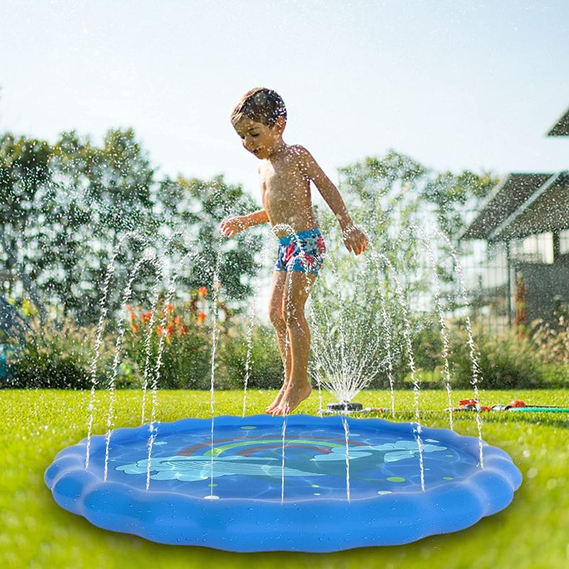 Photo 1 of BOTINDO Splash Pad, 68" Sprinkler for Kids Outdoor Water Toys Inflatable  