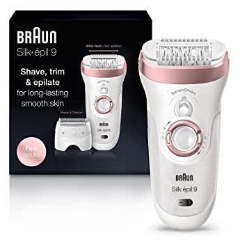 Photo 1 of Braun Epilator Silk-épil 9 9-720, Hair Removal for Women, Wet & Dry, Womens Shaver & Trimmer, Cordless, Rechargeable
