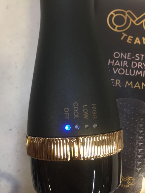Photo 1 of Professional Blowout Hair Dryer Brush, Black Gold Dryer and Volumizer, Hot Air Brush for Women, 75MM Oval Shape
