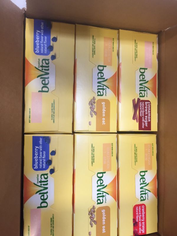 Photo 2 of belVita Breakfast Biscuits Variety Pack, 4 Flavors, School Lunch Box Snacks, 6PCS
EXP JUN 24.2022