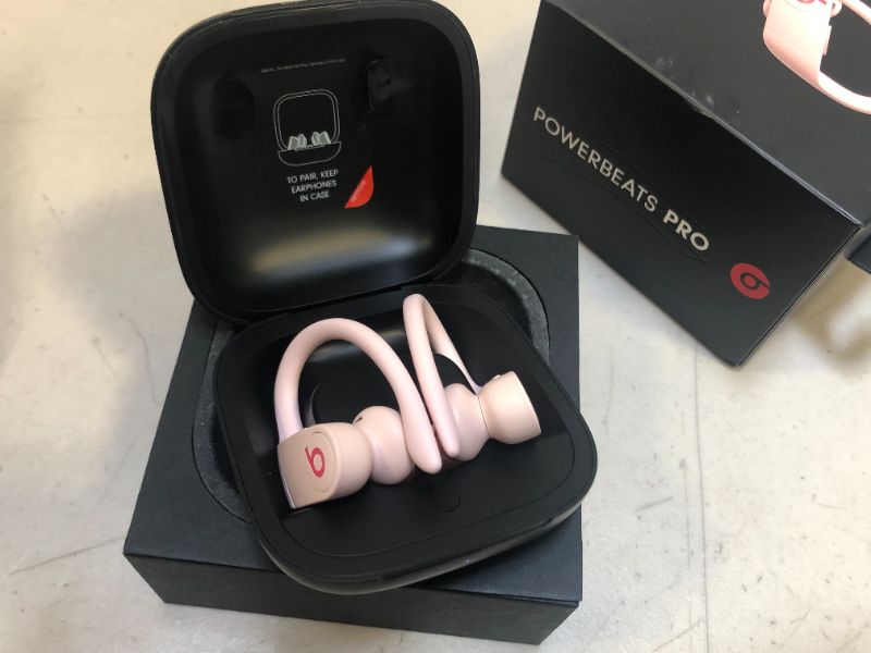 Photo 2 of Powerbeats Pro Wireless Earbuds - Apple H1 Headphone Chip, Class 1 Bluetooth Headphones, 9 Hours of Listening Time, Sweat Resistant, Built-in Microphone - Cloud Pink
