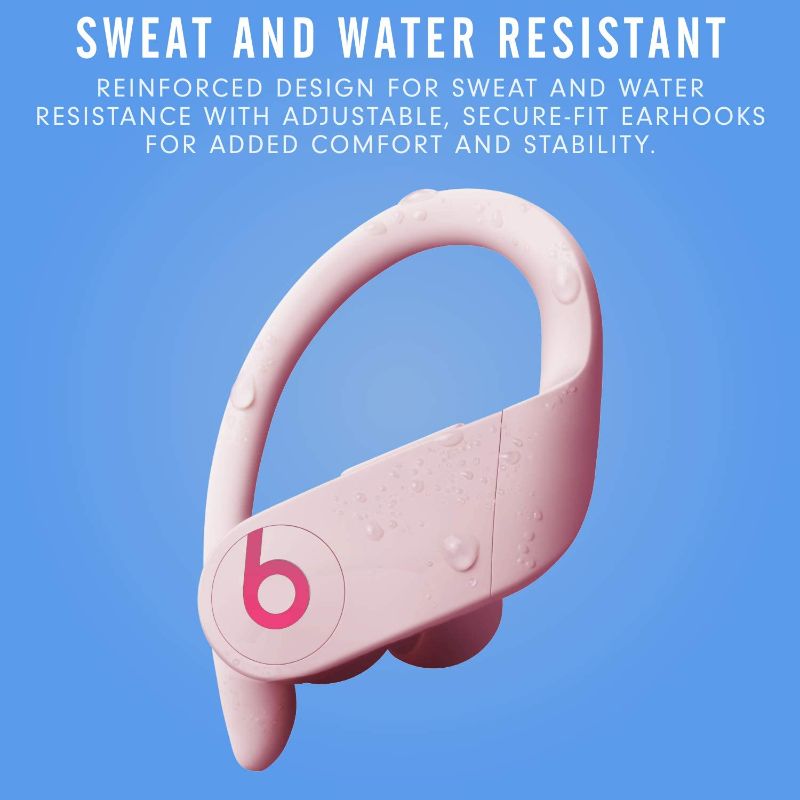 Photo 1 of Powerbeats Pro Wireless Earbuds - Apple H1 Headphone Chip, Class 1 Bluetooth Headphones, 9 Hours of Listening Time, Sweat Resistant, Built-in Microphone - Cloud Pink
