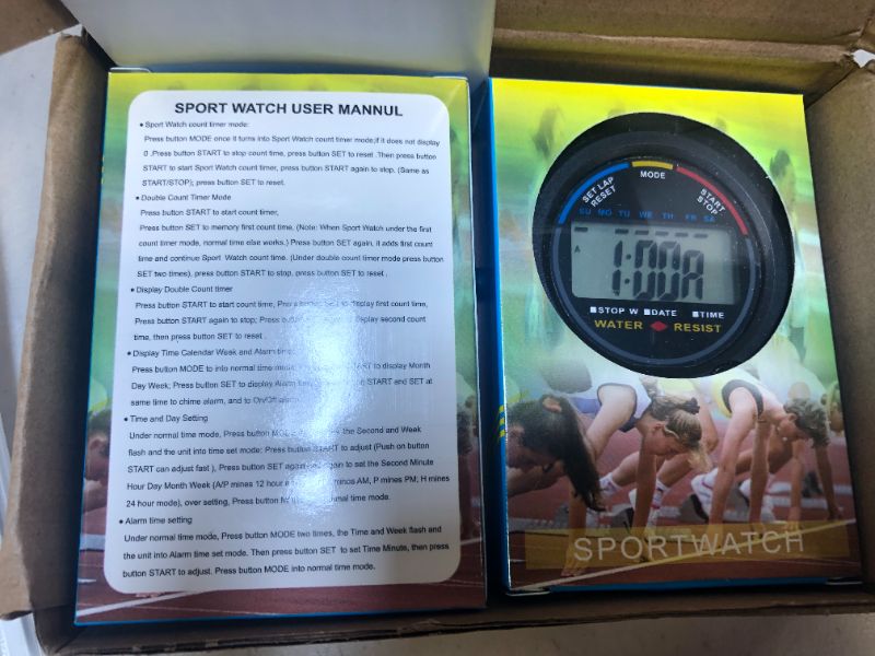 Photo 2 of Bestwya Digital Stopwatch Manual