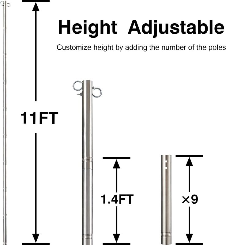 Photo 2 of  String Light Poles for Outside,Heavy Duty Pole----pole only