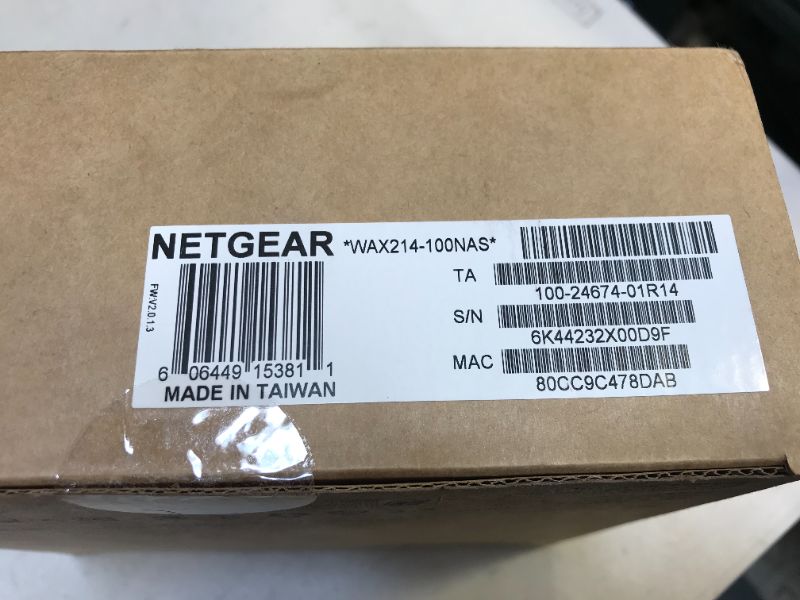 Photo 3 of NETGEAR WiFi 6 Access Point (WAX214) - Dual-Band PoE Access Point AX1800 Wireless Speed | 1 x 1G Ethernet PoE Port | Up to 128 Devices | 802.11ax | WPA3 Security | MU-MIMO | Power Adapter Not Included
