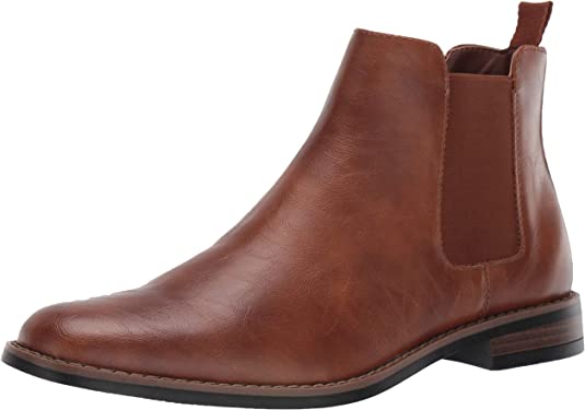 Photo 1 of Amazon Essentials Men's Chelsea Boot, Cognac, 7