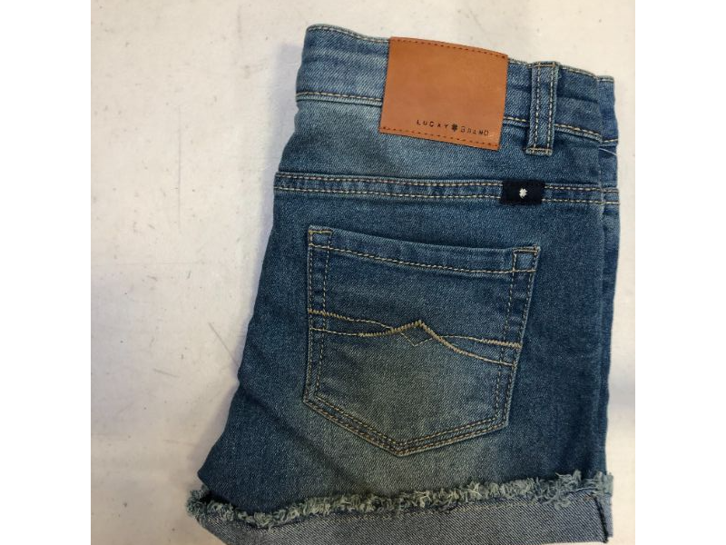 Photo 4 of Lucky Brand Girls' Big 5-Pocket Cuffed Stretch Denim Shorts (Size 10)
