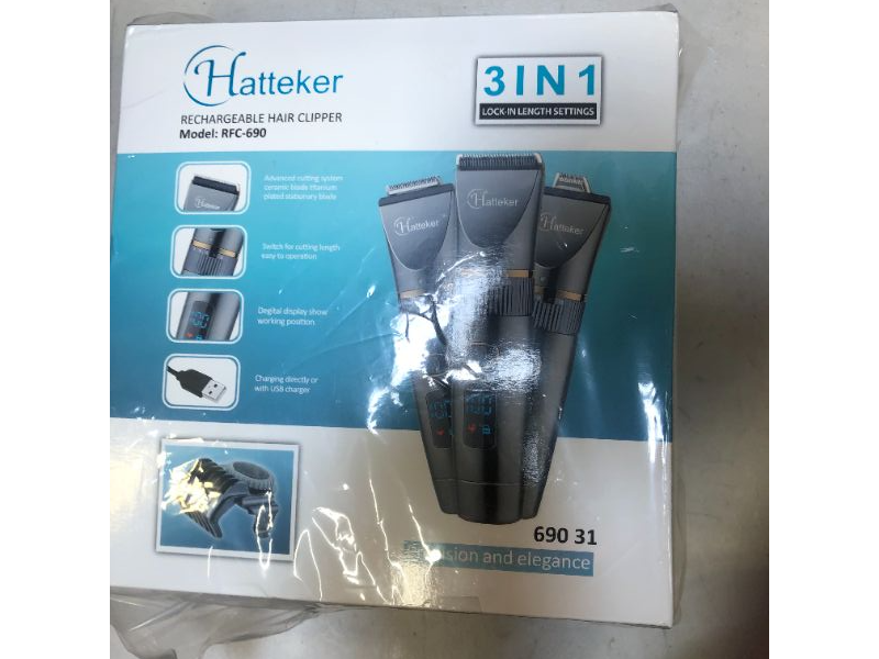 Photo 1 of Hatteker Mens Beard Trimmer Cordless Hair Trimmer Hair Clipper Detail Trimmer 3 In 1 for Men Hair Cutting Kit Men's Grooming Kit Waterproof
