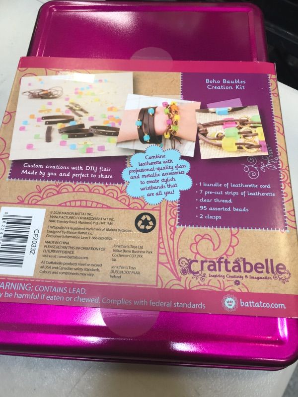 Photo 2 of Craftabelle – Boho Baubles Creation Kit – Bracelet Making Kit – 101pc Jewelry Set with Beads – DIY Jewelry Kits for Kids Aged 8 Years +
(FACTORY SEALED)