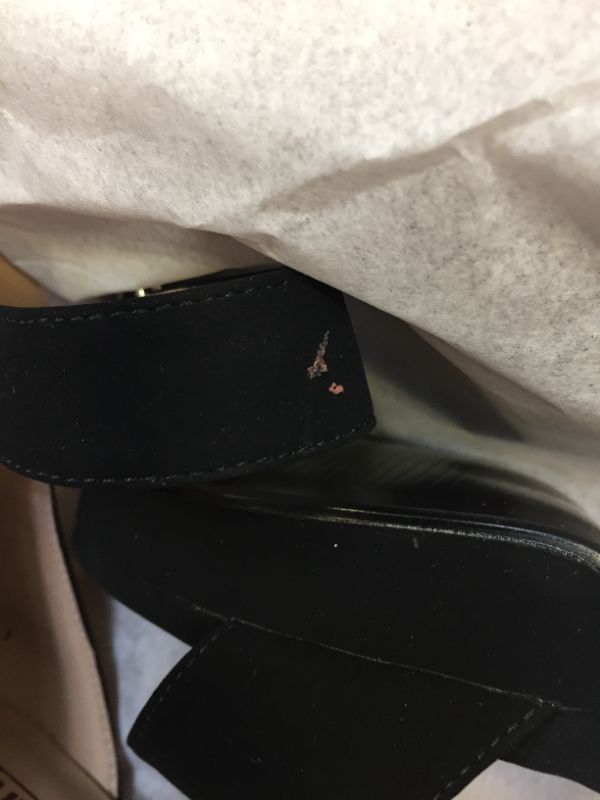 Photo 1 of BLACK SUEDE ANKLE STRAPPED HEELS SIZE 8.5